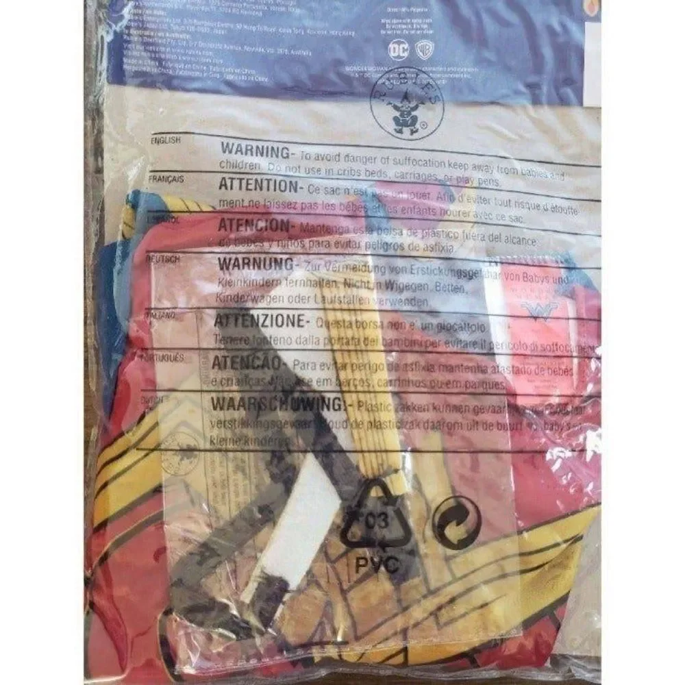 Wonder Woman Girls Costume M Halloween Costume DC Super Hero Medium NWT
